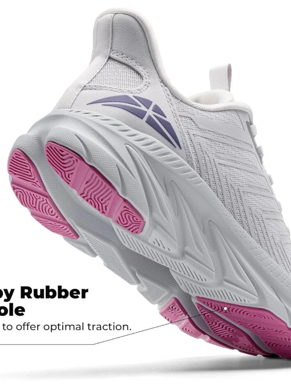 Women's Grey Purple Slip On Walking Shoes Running Comfortable Breathable Sneaker